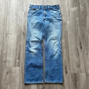 Vintage Key Industries Mens Workwear Denim Jeans Blue Medium Wash 32x31